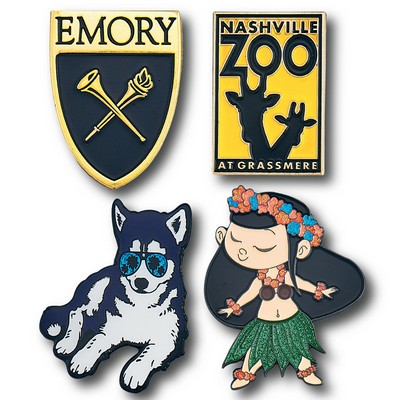 Custom Lapel Pins - 1 1/4" (1.25") Die Struck Soft Enamel